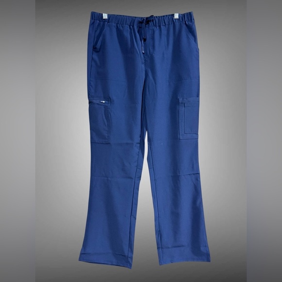 Navy Blue Scrub Pants by Flora-Hue Size M New In Box - Picture 4 of 10